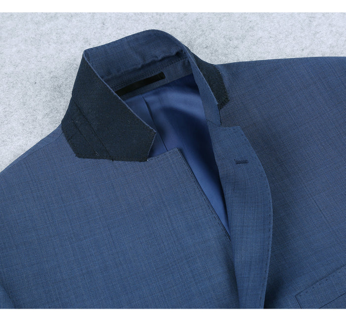 557-1 Men's 2-Piece Slim Fit Single Breasted Wool Suit - Image 4