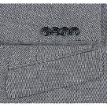 293-17 Men's Slim Fit Notch Lapels Gray Solid Suits - Image 4