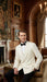 Men’s Ivory Double-Breasted Shawl Lapel Tuxedo Jacket | Premium Formal Dinner Jacket for Weddings and Black-Tie Events
