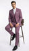 Men’s Mauve Three-Piece Suit – Slim Fit Formal Blazer, Vest, and Trousers for Weddings Rose Gold Pinkish Color