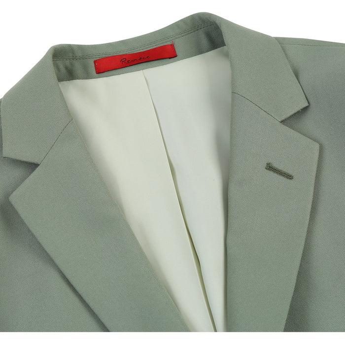 201-12 Men's 2-Piece Slim Fit Single Breasted Notch Lapel Suit