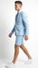 Men’s Light Blue Suit with Shorts – Casual Summer Blazer and Shorts Set for Wedding, Party and Smart Casual Wear
