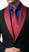 Men’s Black Suit with Burgundy Shawl Lapel –  Formal Tuxedo Suit for Wedding, Prom and Evening Events + Bowtie & Tie
