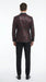Men’s Black and Burgundy Sequin Blazer – Black Sparkle Sequin Party Blazer with Burgundy Pattern for Prom, Wedding Slim Fitted