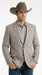 Mens Textured  Light Grey Western Blazer – Cowboy Style Casual Sport Coat for Men Classic Western Jacket