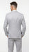 Mens Light Silver Wedding Tuxedo Suit – Paisley Fabric Three Piece Formal Suit Set with Shawl Lapel for Groom, Prom, Gala and ice Grey