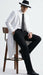 Men’s White Long Zoot Style Suit  | Vintage Gangster Mafia Formal Coat with Black Pants