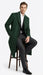 Men’s Hunter Green Full-Length Wool Overcoat – Classic Winter Dress Coat for Formal and Casual Wear Topcoat Mens Wintercoat