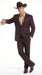 Men’s Brownish Black Pinstripe Western Suit, Cowboy Formal Wedding Ranch Dress Suit Set Slim Fitted