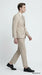 Mens Sand Beige 3 Piece Suit – Double breasted Vest Formal Suit Set  and Dress Pants in Champaign Natural Summer Color