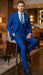 Men’s Royal Blue 3 Piece Suit Set with Vest – Formal Wedding and Party Wear Suit - Saphire Cobalt blue