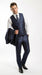 Men’s Navy Blue Sharkskin 3 Piece Suit – Two Button Vested Shiny Formal Suit for Wedding, Prom, Business and Party Wear