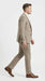 Men’s Light Beige Herringbone Tweed Suit with Vest – Classic Three Piece Formal Suit, Vintage Business Wedding Outfit, Elegant Smart Casual Wear