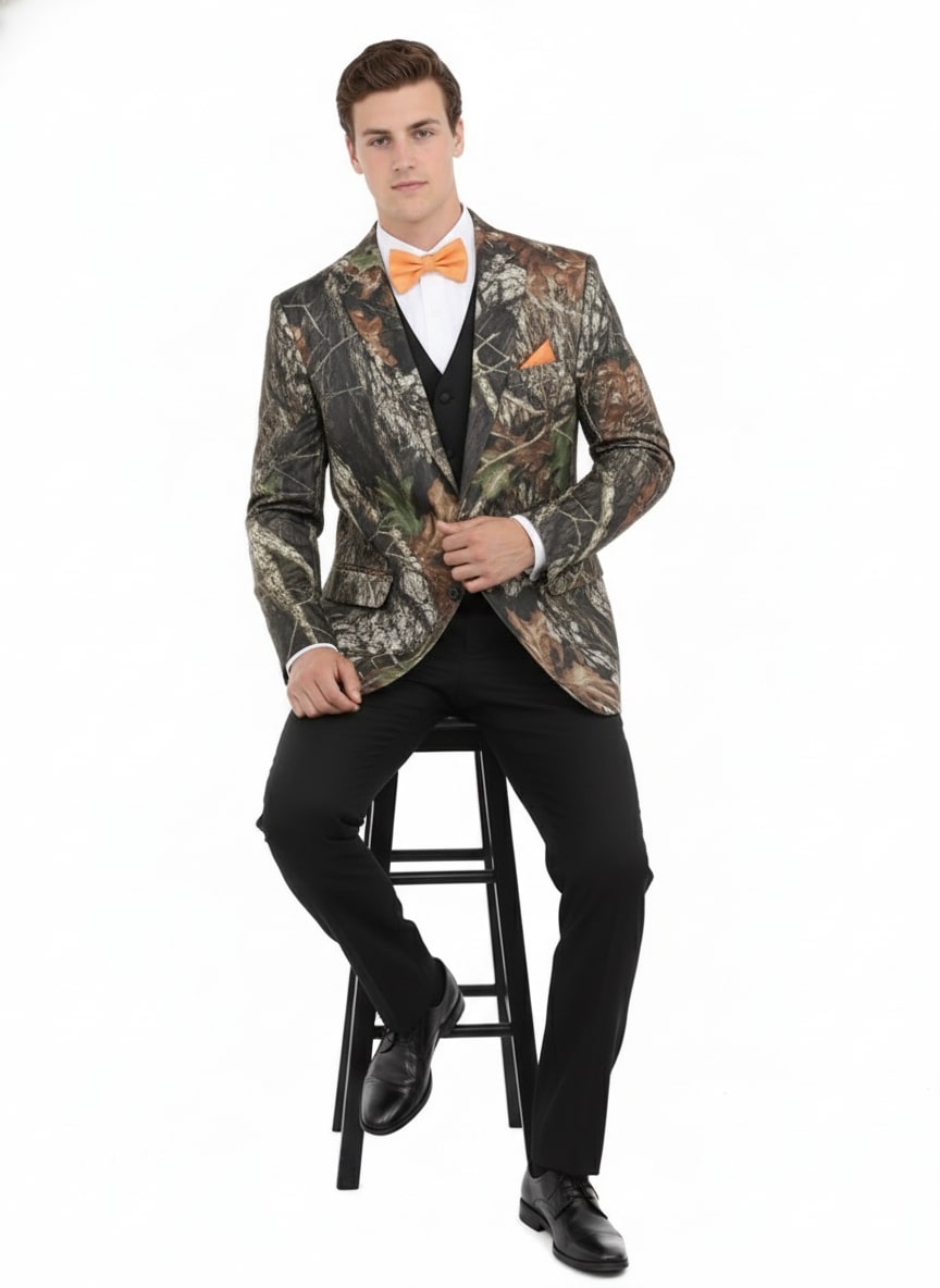 Mens Houndstooth Double-Breasted Overcoat – Classic Black and White Wool Blend Peacoat Wool Fabric - Image 3