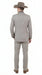 Men’s Light Taupe Western Tuxedo Suit – Cowboy Style Formal Blazer and Pants Outfit in Khaki Tan Light Brown Color