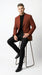 Men’s Rustic Brown Textured Blazer with Notched Lapel, Formal Dress Jacket for Weddings, Parties, Business Look
