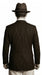 Men’s Black Pinstripe Blazer with White Pants 1920s Gangster Mob Boss Style Suit – Double Breasted Vintage Formal Jacket, Classic Party Costume Wear