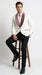 Men’s Ivory and Rose gold Floral Blazer – Elegant Shawl Lapel Formal Blazer Jacket for Wedding, Party, Prom