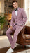 Men’s Dusty Rose Pink Pinstripe Three Piece Suit with Vest | Wedding and Party Formal Wear Prom or Church Suit