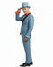 Dumb and Dumber Light Blue Tuxedo Costume for Men with Matching Top Hat – Classic 90s Party and Halloween Suit