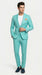 Men’s Turquoise 2 Piece Suit with Jacket and Pants, Formal Wedding Suit for Prom, Parties, Summer Events, and Special Occasions