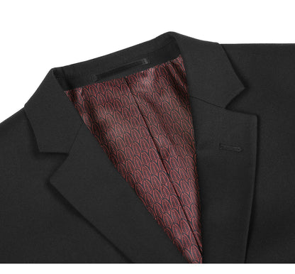 Renoi Designer Suit 2110-1 Men's Slim Fit Solid Stretch 2-Piece Suit