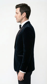 Mens Black Tuxedo Blazer – James Bond Inspired 007 Style Formal Dinner Jacket for Wedding and Evening Wear