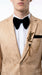 Men’s Champagne Gold Paisley Prom Tuxedo, Formal Dinner Suit for Prom, Weddings, Parties in Tan Color