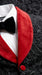 Men’s Black Paisley 2 Piece Suit with Red Shawl Lapel, Formal Wedding Prom Party Suit Set
