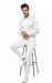 Men’s White Satin Dress Shirt – Classic Long Sleeve Formal Shirt for Weddings, Parties, and Business Wear