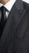 Men’s Black Pinstripe Double Breasted Suit – Classic Formal Business Suit Office and Evening Wear Modern Fit Conservative pattern