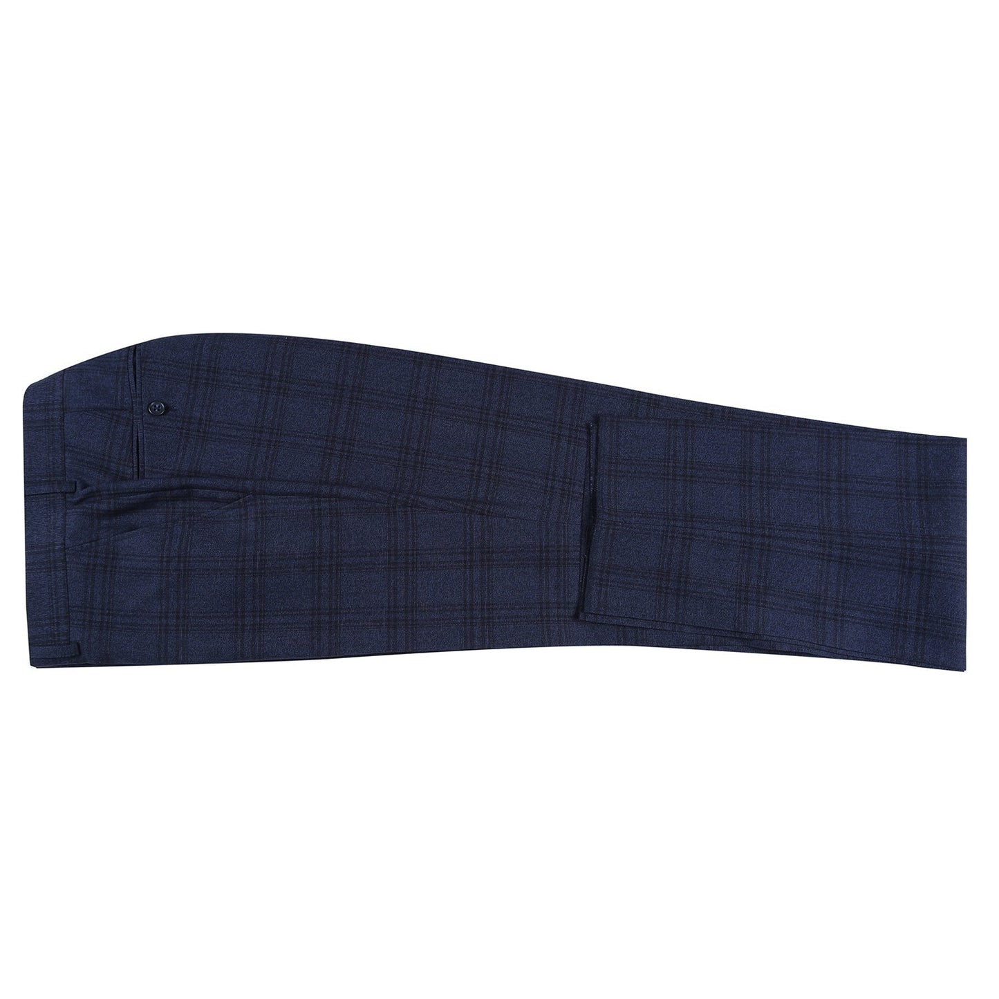 293-21 Men's Slim Fit Stretch Checked Suits - Image 8
