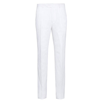 601-20 Men's Notch Lapels White Solid Linen Suits - Image 4