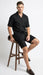 Men’s Black Walking Suit with Short – Classic Leisure and Casual Outfit