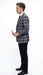 Men’s Big and Tall Charcoal Gray and Black Plaid Blazer – Grey Checker Windowpane Sport Coat
