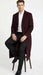 Men’s Burgundy Long Coat – Classic Fit Wool Blend Overcoat - Topcoat Full length