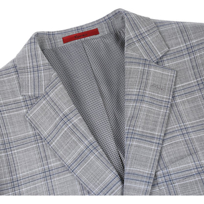 293-23 Men's Classic Fit Checked Suits - Image 4