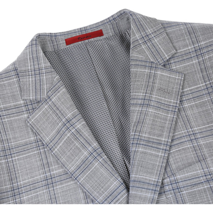 293-23 Men's Classic Fit Checked Suits - Image 4