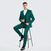 Men’s Emerald Green Textured 3-Piece Suit – Polk Dot Pattern Formal Wedding, Prom, and Evening Wear Outfit
