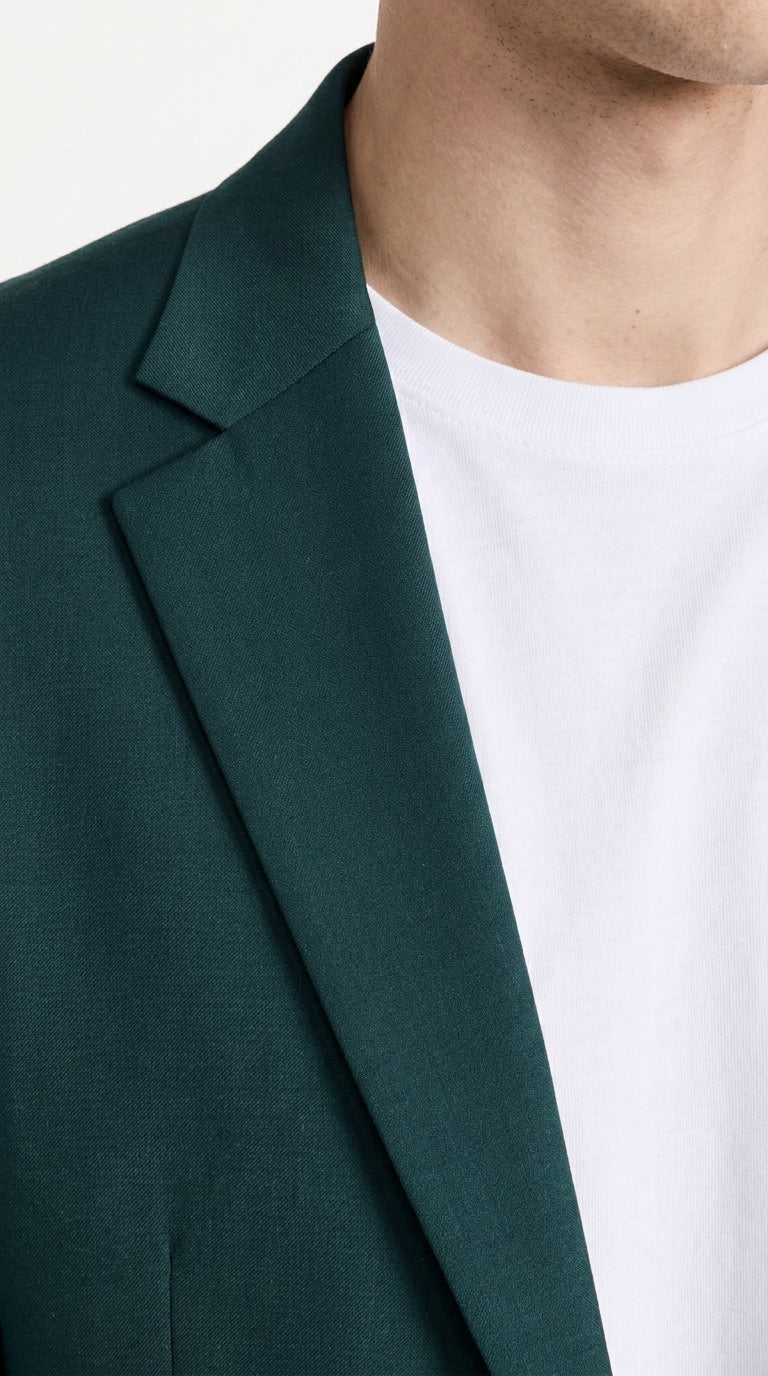 Men’s Dark Teal Blazer – Classic Fit Green Teal Sport Coat for Weddings, Business & Formal Wear