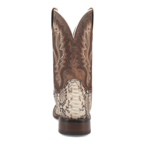 Dan Post Men's Brutus Python Snakeskin Square Toe Boots - Natural