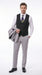 Mens Black and White Pinstripe Wedding Tuxedo Suit – Three Piece Formal Suit Set with Contrast Trim for Groom, Prom - Seersucker Summer Suit