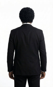 Mens Black Blazer – Jules Winnfield Inspired Pulp Fiction Style Classic Formal Blazer for Men Vintage Retro Jacket