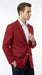 Men’s Burgundy Wine Maroon Dress Casual Blazer with Notch Lapel, Designer Fashion Sportscoat