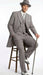 Men’s Gray Zoot Suit with Matching Hat and 1920s Shoes | Grey Vintage Wedding and Party Three Piece Suit