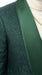 Mens Hunter Green Wedding Tuxedo Suit – Paisley Pattern Three Piece Formal Suit Set with Shawl Lapel for Groom, Prom in Emerald green