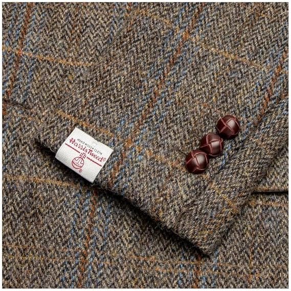 Walker and Hawkes Harris Tweed Blakemore Blazer for Men - Hand-Woven Wool Tweed Jacket with Polyester Lining, Regular Fit