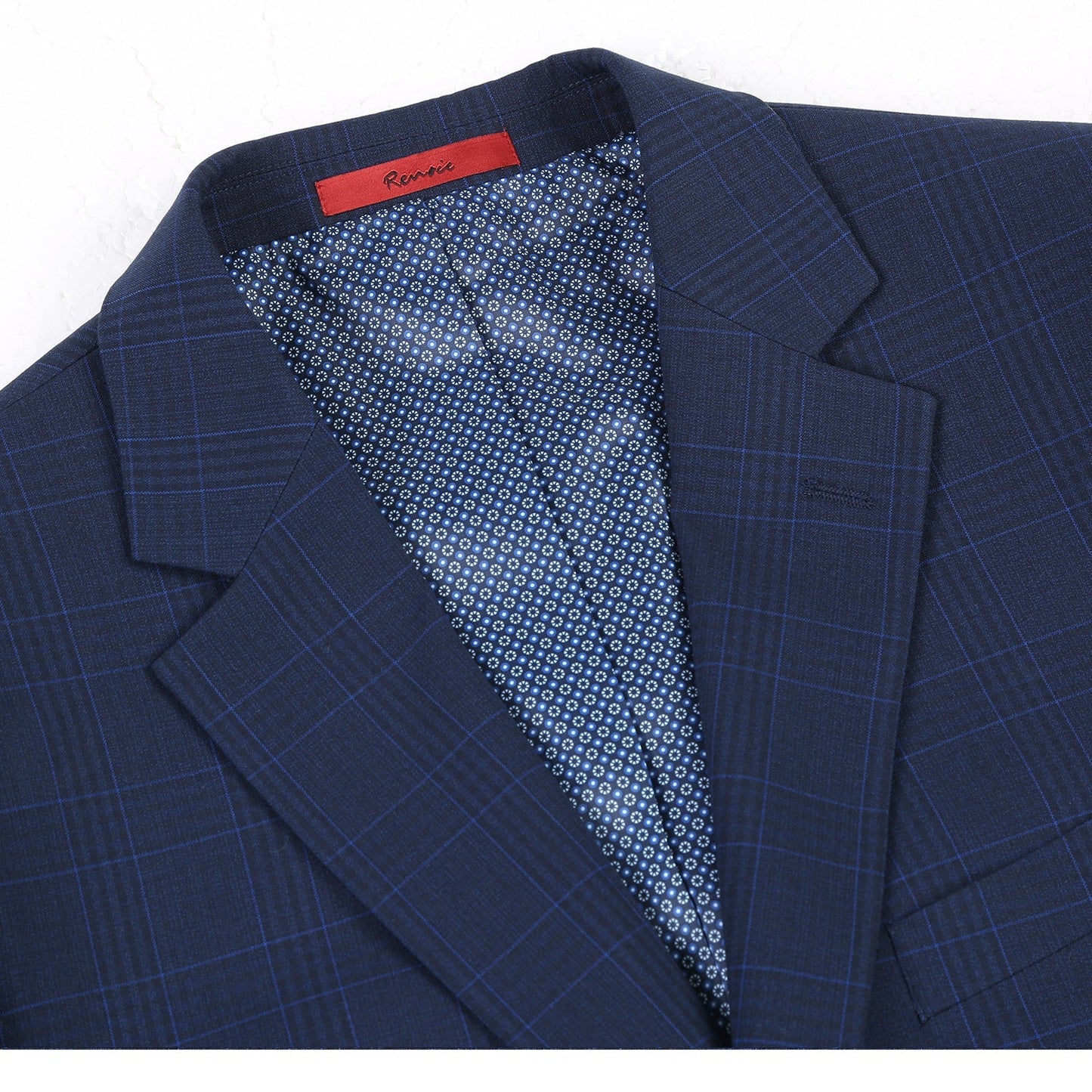 293-26 Men's Classic Fit Checked Suits - Image 4