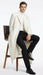 Mens Off-White Long Trench Coat – Overcoat with Classic Clean Design Duster Maxi Coat in Ivory Color