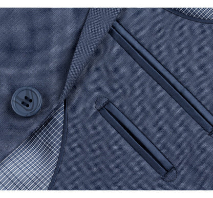 203-19 Men's 2-Piece Slim Fit Single Breasted Notch Lapel Suit - Image 3